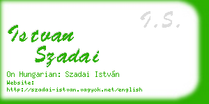 istvan szadai business card