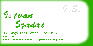 istvan szadai business card